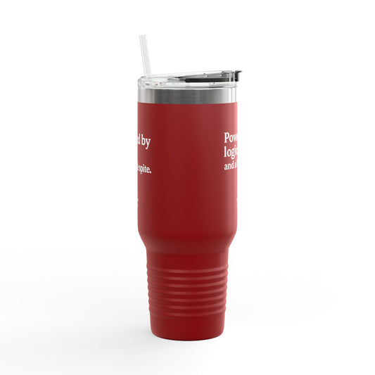 Powered by Logic Insulated Travel Mug - 40oz Red