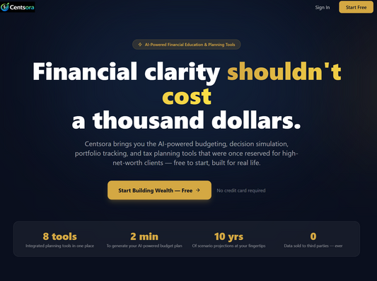 Centsora Financial Budget and Wealth App