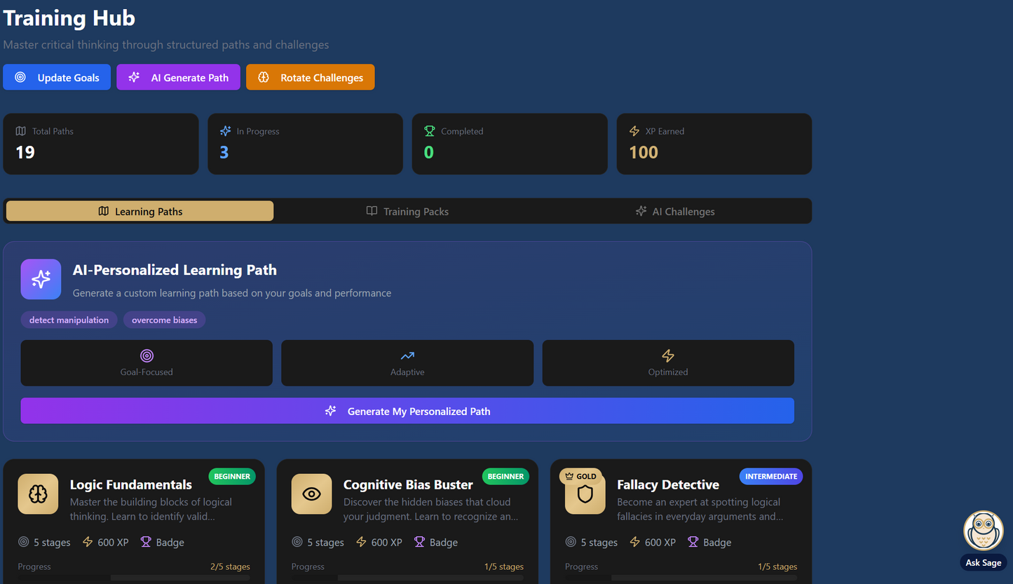 Think-Twice Critical Thinking App