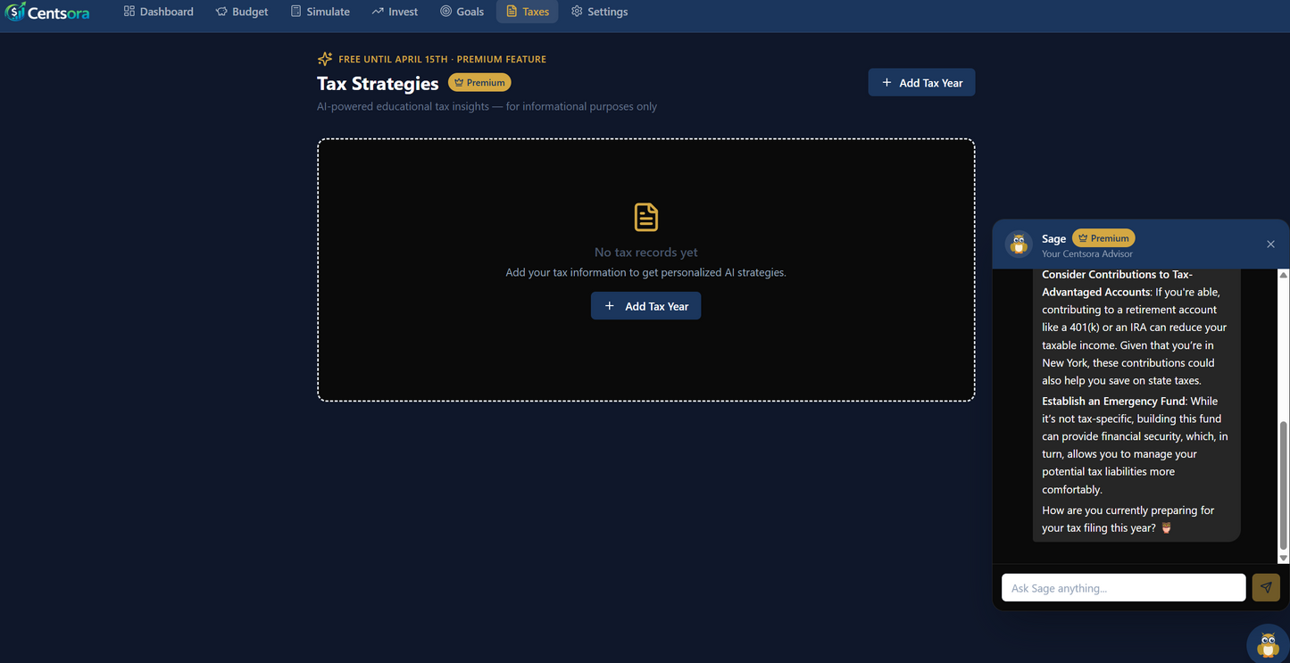 Centsora Financial Budget and Wealth App
